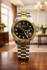 Luxury Two-Tone Datejust Style Watch for Men & Women – Gold Silver Wrist Watch