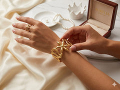 Luxury Gothic Serpent Gold-Plated Statement Cuff Bangle & Matching Ring Set | Premium Textured Snake Motif Jewelry Set for Women