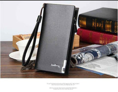 Baellerry Premium Women's Long Wallet - Luxury PU Leather Clutch, Multi-Card Holder, Mobile Purse with Wristlet Strap