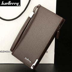 Baellerry Premium Women's Long Wallet - Luxury PU Leather Clutch, Multi-Card Holder, Mobile Purse with Wristlet Strap