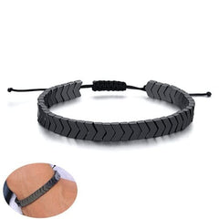 Arrow-Shaped Hematite Bracelet | Adjustable Unisex Healing Bracelet