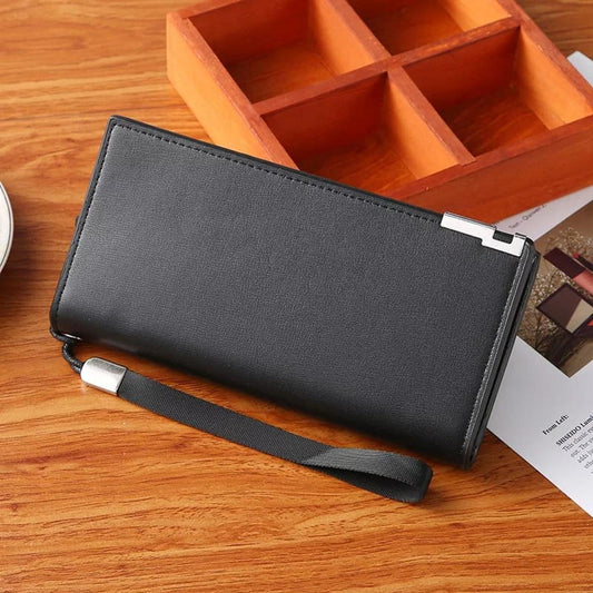Baellerry Premium Women's Long Wallet - Luxury PU Leather Clutch, Multi-Card Holder, Mobile Purse with Wristlet Strap