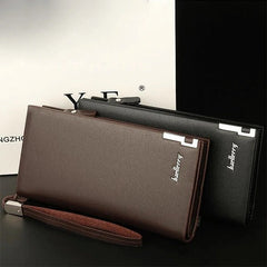 Baellerry Premium Women's Long Wallet - Luxury PU Leather Clutch, Multi-Card Holder, Mobile Purse with Wristlet Strap