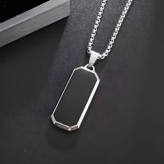 Onyx Black Men’s Luxury Jewelry Set – Necklace, Bracelet & Ring